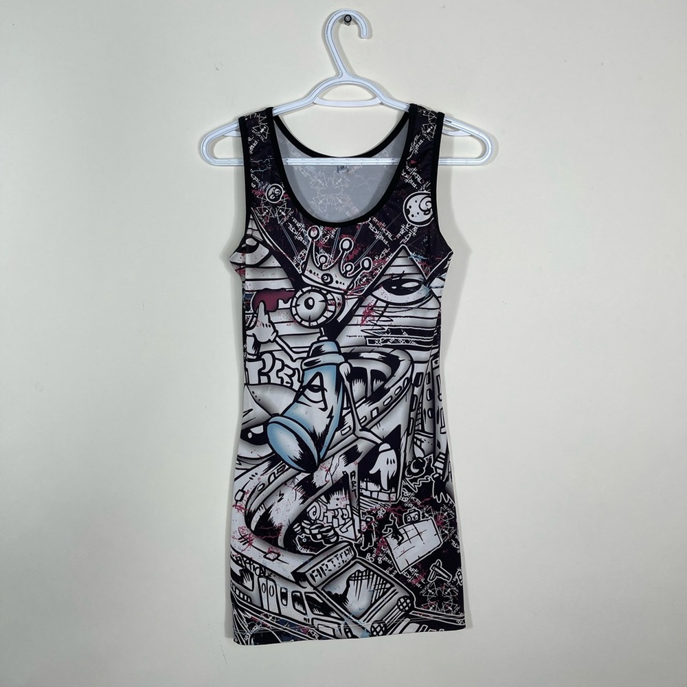 Graffiti mini dress